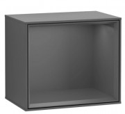 Стеллаж для ванной Villeroy & Boch Finion 41,8х35,6х27 см с подсветкой МДФ антрацит матовый G590GKGK