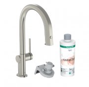 Змішувач для кухні Hansgrohe Aqittura M91 FilterSystem 210 одноважільний з висувним носиком стартовий комплект сталь