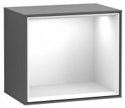 Стелаж для ванної Villeroy & Boch Finion 41,8х35,6х27 см з підсвічуванням МДФ антрацит матовий лак/глянсовий білий лак G590GFGK