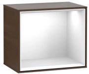 Стелаж для ванної Villeroy & Boch Finion 41,8х35,6х27 см з підсвічуванням ДСП шпон волоського горіха/глянсовий білий лак G590GFGN