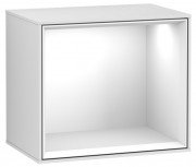 Стелаж для ванної Villeroy & Boch Finion 41,8х35,6х27 см з підсвічуванням МДФ білий матовий лак/глянсовий білий лак G590GFMT