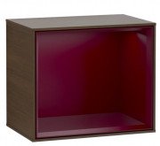 Стеллаж для ванной Villeroy & Boch Finion 41,8х35,6х27 см с подсветкой ДСП шпон грецкого ореха/пион матовый лак G590HBGN