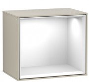 Стелаж для ванної Villeroy & Boch Finion 41,8х35,6х27 см з підсвічуванням МДФ пісок матовий лак/глянсовий білий лак G590GFHH