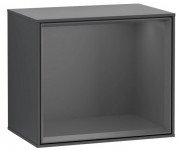 Стеллаж для ванной Villeroy & Boch Finion 41,8х35,6х27 см с подсветкой МДФ темно-синий матовый лак/антрацит матовый лак  G590GKHG