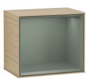 Стелаж для ванної Villeroy & Boch Finion 41,8х35,6х27 см з підсвічуванням ДСП шпон дуба/оливковий матовий лак G590GMPC