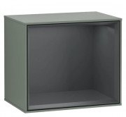 Стеллаж для ванной Villeroy & Boch Finion 41,8х35,6х27 см с подсветкой МДФ оливковый матовый лак/темно-синий матовый лак G590HGGM