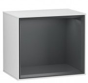 Стеллаж для ванной Villeroy & Boch Finion 41,8х35,6х27 см с подсветкой МДФ белый матовый лак/темно-синий матовый лак G590HGMT