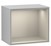 Стеллаж для ванной Villeroy & Boch Finion 41,8х35,6х27 см с подсветкой МДФ светло-серый матовый лак/песок матовый лак G590HHGJ