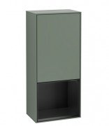 Шафка для ванної Villeroy & Boch Finion 41,8 х93, 6х27 см петлі праворуч з підсвічуванням МДФ оливковий матовий лак/чорний матовий лак G550PDGM