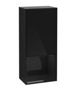 Шафка для ванної Villeroy & Boch Finion 41,8х93,6х27 см петлі праворуч з підсвічуванням МДФ глянсовий чорний лак G550PHPH