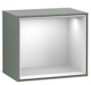 Стеллаж для ванной Villeroy & Boch Finion 41,8х35,6х27 см с подсветкой МДФ оливковый матовый лак/белый матовый лак G590MTGM