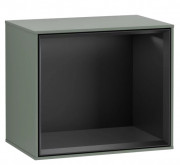 Стелаж для ванної Villeroy & Boch Finion 41,8х35,6х27 см з підсвічуванням МДФ оливковий матовий лак/чорний матовий лак G590PDGM