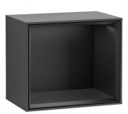 Стеллаж для ванной Villeroy & Boch Finion 41,8х35,6х27 см с подсветкой МДФ темно-синий матовый лак/черный матовый лак G590PDHG