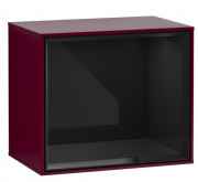 Стелаж для ванної Villeroy & Boch Finion 41,8х35,6х27 см з підсвічуванням МДФ півонія матовий лак/глянсовий чорний лак G590PHHB