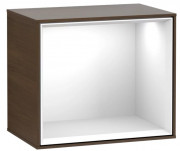 Стеллаж для ванной Villeroy & Boch Finion 41,8х35,6х27 см ДСП шпон грецкого ореха/глянцевый белый лак FD10GFGN