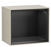 Стеллаж для ванной Villeroy & Boch Finion 41,8х35,6х27 см с подсветкой МДФ песок матовый лак/черный матовый лак G590PDHH