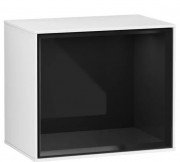 Стеллаж для ванной Villeroy & Boch Finion 41,8х35,6х27 см с подсветкой МДФ глянцевый белый лак/глянцевый черный лак G590PHGF