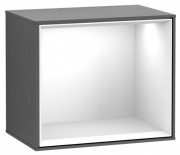 Стеллаж для ванной Villeroy & Boch Finion 41,8х35,6х27 см МДФ антрацит матовый лак/глянцевый белый лак FD10GFGK
