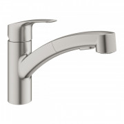 Смеситель для кухни Grohe Eurosmart с выдвижной лейкой однорычажный суперсталь 30305DC1