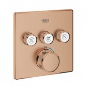 Термостат для душа скрытого монтажа Grohe Grohtherm SmartControl 3 выхода теплый закат матовый 29126DL0