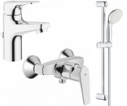 Комплект смесителей для ванной Grohe Start Flow 3 в 1 с душевым набором хром UA127131S0