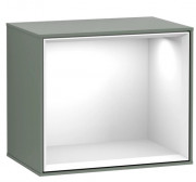 Стеллаж для ванной Villeroy & Boch Finion 41,8х35,6х27 см МДФ оливковый матовый лак/глянцевый белый лак FD10GFGM