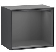 Стеллаж для ванной Villeroy & Boch Finion 41,8х35,6х27 см МДФ темно-синий матовый лак/антрацит матовый лак FD10GKHG