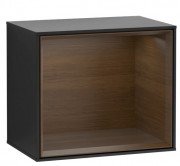 Стеллаж для ванной Villeroy & Boch Finion 41,8х35,6х27 см МДФ черный матовый лак/шпон грецкого ореха FD10GNPD