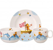 Дитячий столовий сервіз Villeroy & Boch New Happy as a Bear 3 предмети преміум порцеляна 14-8664-8427
