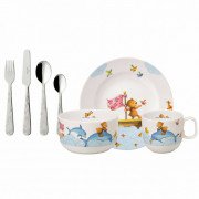 Детский столовый сервиз Villeroy & Boch New Happy as a Bear 7 предметов премиум фарфор 14-8664-8435