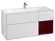 Тумба под раковину Villeroy & Boch Finion 119,6х49,8 см с подсветкой МДФ белый матовый лак/пион матовый лак F070HBMT