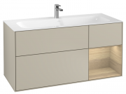 Тумба под раковину Villeroy & Boch Finion 119,6х49,8 см с подсветкой МДФ песок матовый лак/шпон дуба G070PCHH