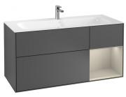 Тумба під раковину Villeroy & Boch Finion 119,6х49,8 см з підсвічуванням МДФ антрацит матовий лак/пісок матовий лак G070HHGK