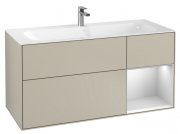 Тумба під раковину Villeroy & Boch Finion 119,6х49,8 см із підсвічуванням МДФ пісок матовий лак/білий матовий лак G070MTHH