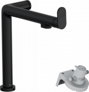 Змішувач для кухні Hansgrohe Aqittura M91 FilterSystem 240 одноважільний чорний матовий 76804670