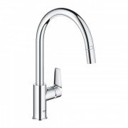 Смеситель для кухни Grohe BauEdge однорычажный с выдвижной лейкой хром 30536000
