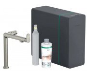 Змішувач для кухні Hansgrohe Aqittura M91 SodaSystem 240 одноважільний стартовий набір нержавіюча сталь 76810800