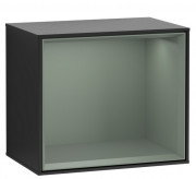 Стеллаж для ванной Villeroy & Boch Finion 41,8х35,6х27 см МДФ черный матовый лак/оливковый матовый лак FD10GMPD