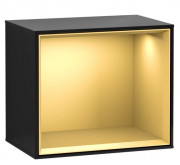 Стелаж для ванної Villeroy & Boch Finion 41,8х35,6х27 см МДФ глянсовий чорний лак/золотий матовий лак FD10HFPH