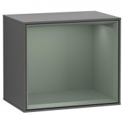 Стеллаж для ванной Villeroy & Boch Finion 41,8х35,6х27 см МДФ антрацит матовый лак/оливковый матовый лак FD10GMGK