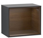 Стелаж для ванної Villeroy & Boch Finion 41,8х35,6х27 см МДФ темно-синій матовий лак/шпон волоського горіха FD10GNHG