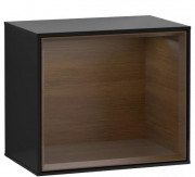 Стеллаж для ванной Villeroy & Boch Finion 41,8х35,6х27 см МДФ глянцевый черный лак/шпон грецкого ореха FD10GNPH