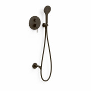 Душова система прихованого монтажу Tres Study Exclusive з виливом та одноважільним змішувачем металевий чорний 26228060KMB