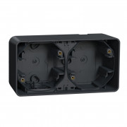 Бокс 2-місний Schneider Electric Mureva Styl для накладного монтажу горизонтальний IP55 антрацит MUR37914