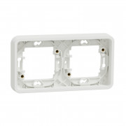 Рамка 2-постова Schneider Electric Mureva Styl горизонтальна IP55 білий MUR39101