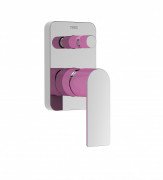 Смеситель для душа Tres Loft Colors (2 канала) встраиваемый однорычажный фуксия/хром 20018001FU