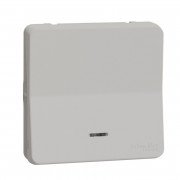 Механизм выключателя проходноого Schneider Electric Mureva Styl 1-клавишный с подсветкой IP55 белый MUR39024