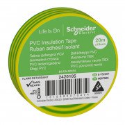 Изолента Schneider Electric Thorsman 19 мм 20 м желто-зеленый 2420105