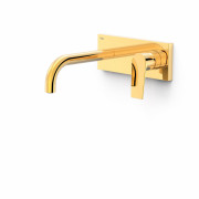 Смеситель для раковины Tres Project-Tres однорычажный настенный золото 21130011OR