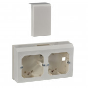 Универсальная коробка для монтажа Schneider Electric Ultra 2-модульная пластик белый ETK20596